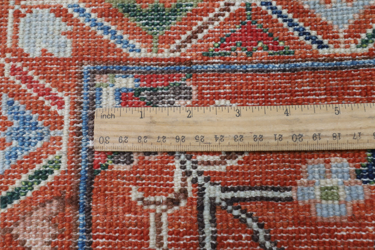 183 x 244 cm | Sultani Design Hand Knotted Veg Dye Wool Afghan Carpet