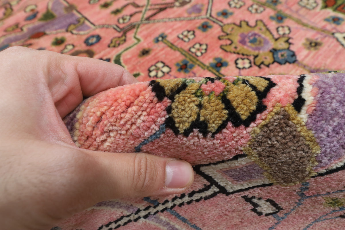 164 x 222 cm | Bidjar Pink Design Hand Knotted Veg Dye Wool Afghan Carpet