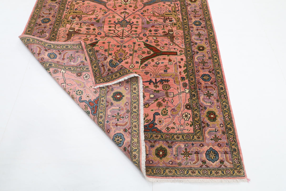 164 x 222 cm | Bidjar Pink Design Hand Knotted Veg Dye Wool Afghan Carpet