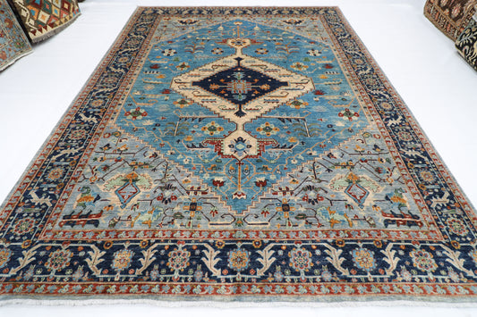 277 x 363 cm | Serapi Afghan Tribal Hand Knotted Veg Dye Wool carpet