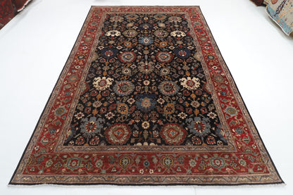 202 x 301 cm | Serapi Blue Design Hand Knotted Veg Dye Wool Afghan Carpet