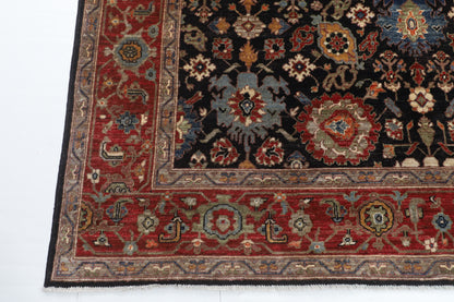 202 x 301 cm | Serapi Blue Design Hand Knotted Veg Dye Wool Afghan Carpet
