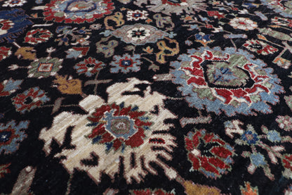 202 x 301 cm | Serapi Blue Design Hand Knotted Veg Dye Wool Afghan Carpet