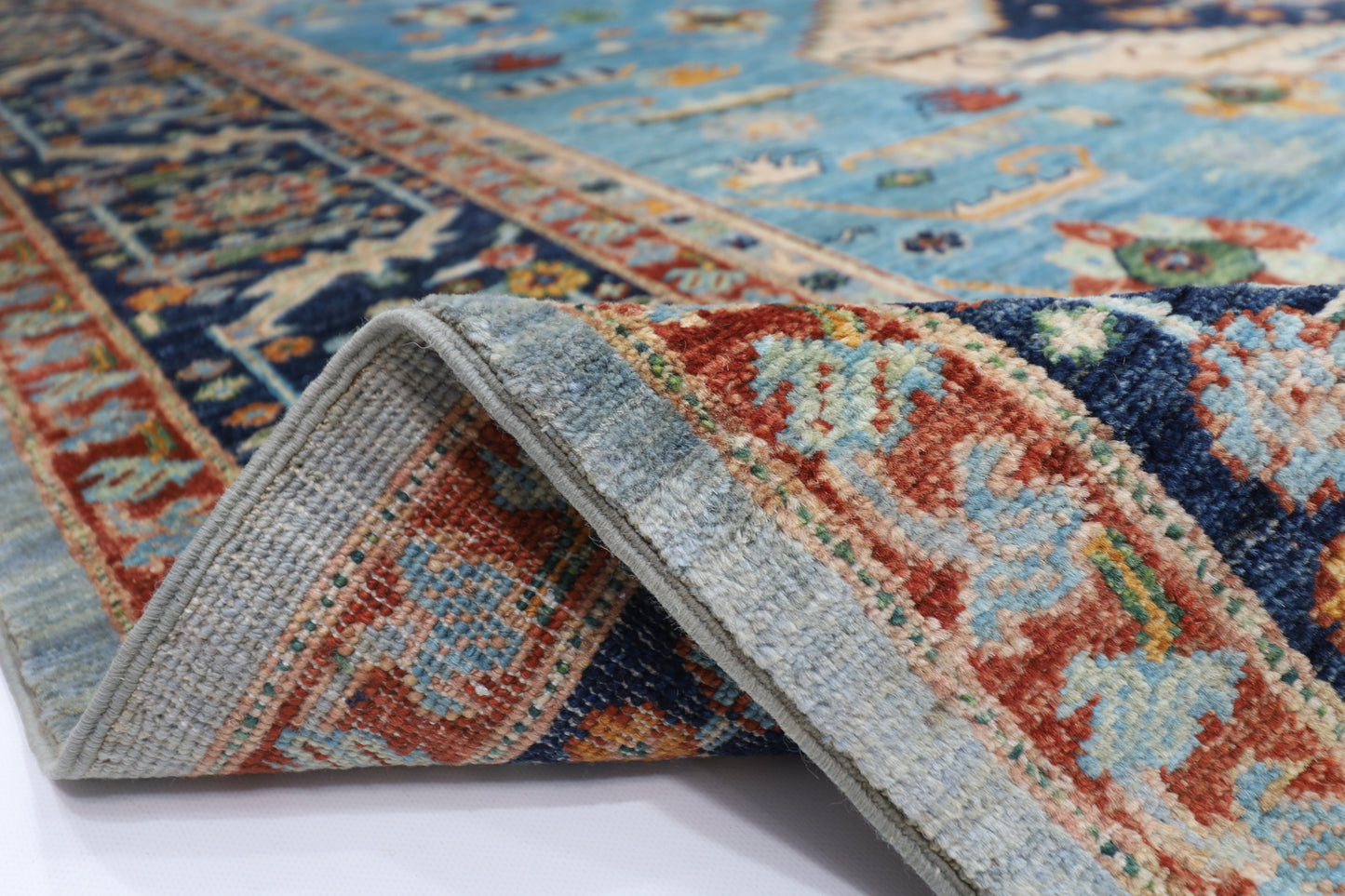 277 x 363 cm | Serapi Afghan Tribal Hand Knotted Veg Dye Wool carpet