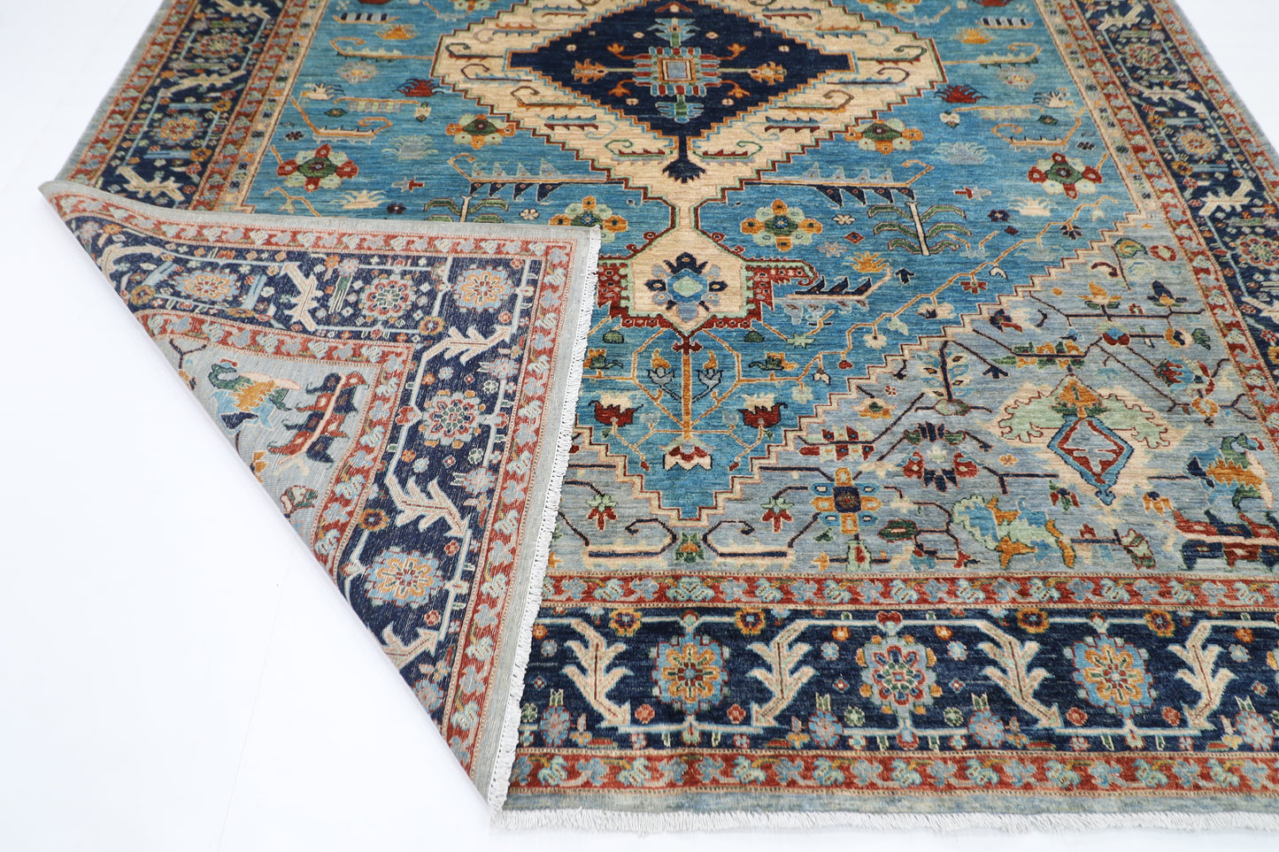 277 x 363 cm | Serapi Afghan Tribal Hand Knotted Veg Dye Wool carpet
