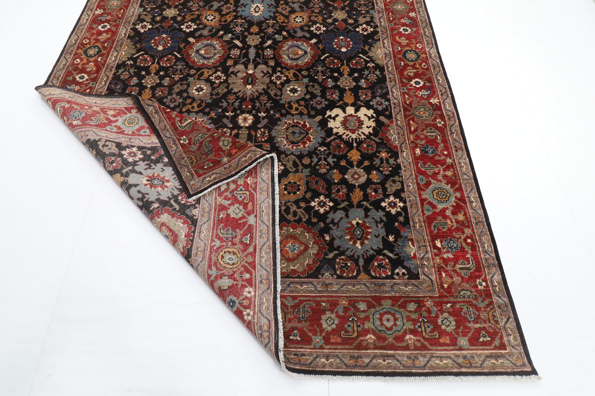 202 x 301 cm | Serapi Blue Design Hand Knotted Veg Dye Wool Afghan Carpet