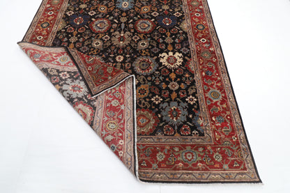 202 x 301 cm | Serapi Blue Design Hand Knotted Veg Dye Wool Afghan Carpet