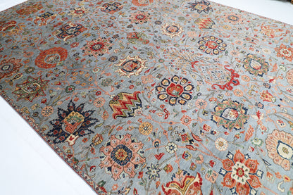 303 x 418 cm | Floral Afghan Tribal Hand Knotted Veg Dye Wool carpet