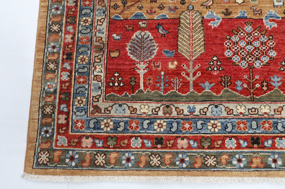 245 × 301 سم | سجادة أفغانية بتصميم كايروس منسوجة يدوياً من صوف مصبوغ طبيعياً