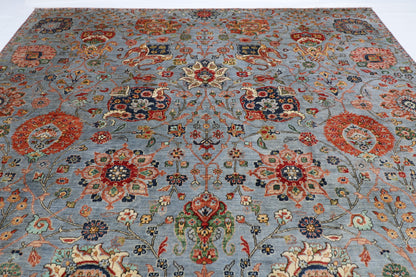 303 x 418 cm | Floral Afghan Tribal Hand Knotted Veg Dye Wool carpet