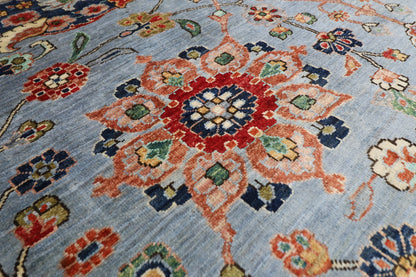 303 x 418 cm | Floral Afghan Tribal Hand Knotted Veg Dye Wool carpet