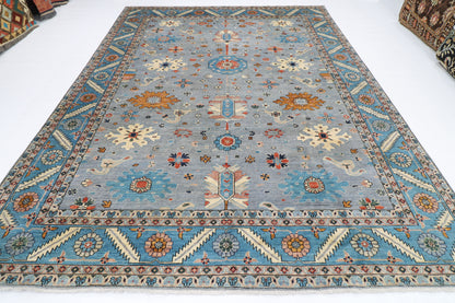 275 x 356 cm | Oriental Afghan Tribal Hand Knotted Veg Dye Wool carpet