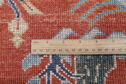155 x 203 cm | Birds Design Hand Knotted Veg Dye Wool Afghan Carpet