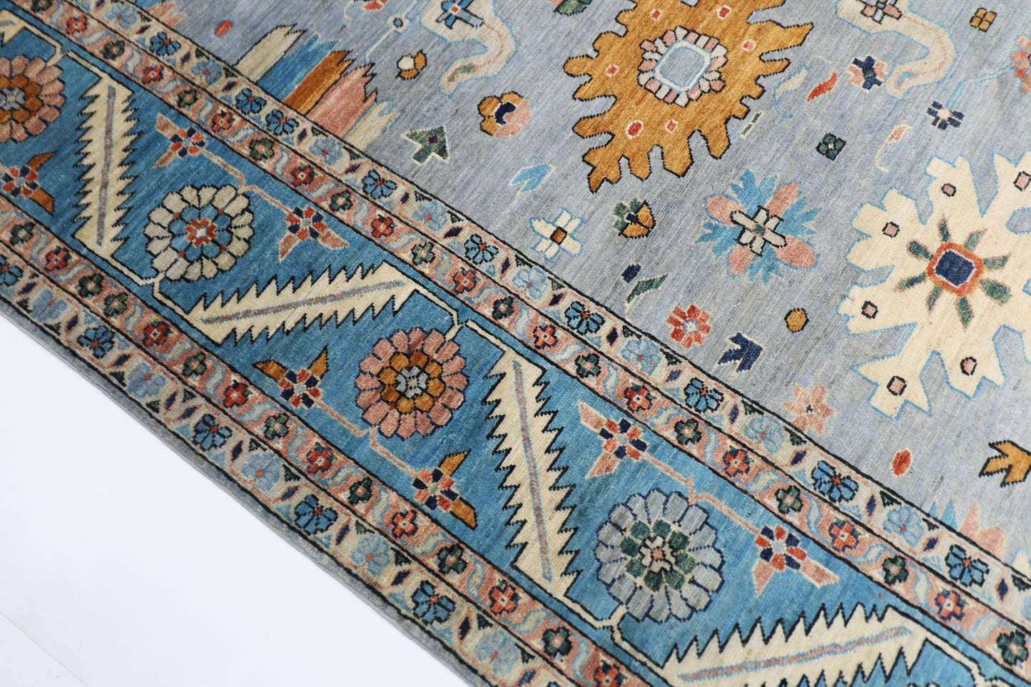 275 x 356 cm | Oriental Afghan Tribal Hand Knotted Veg Dye Wool carpet