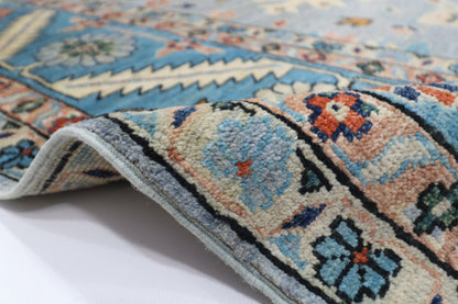 275 x 356 cm | Oriental Afghan Tribal Hand Knotted Veg Dye Wool carpet