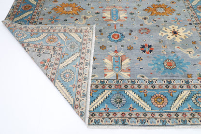 275 x 356 cm | Oriental Afghan Tribal Hand Knotted Veg Dye Wool carpet