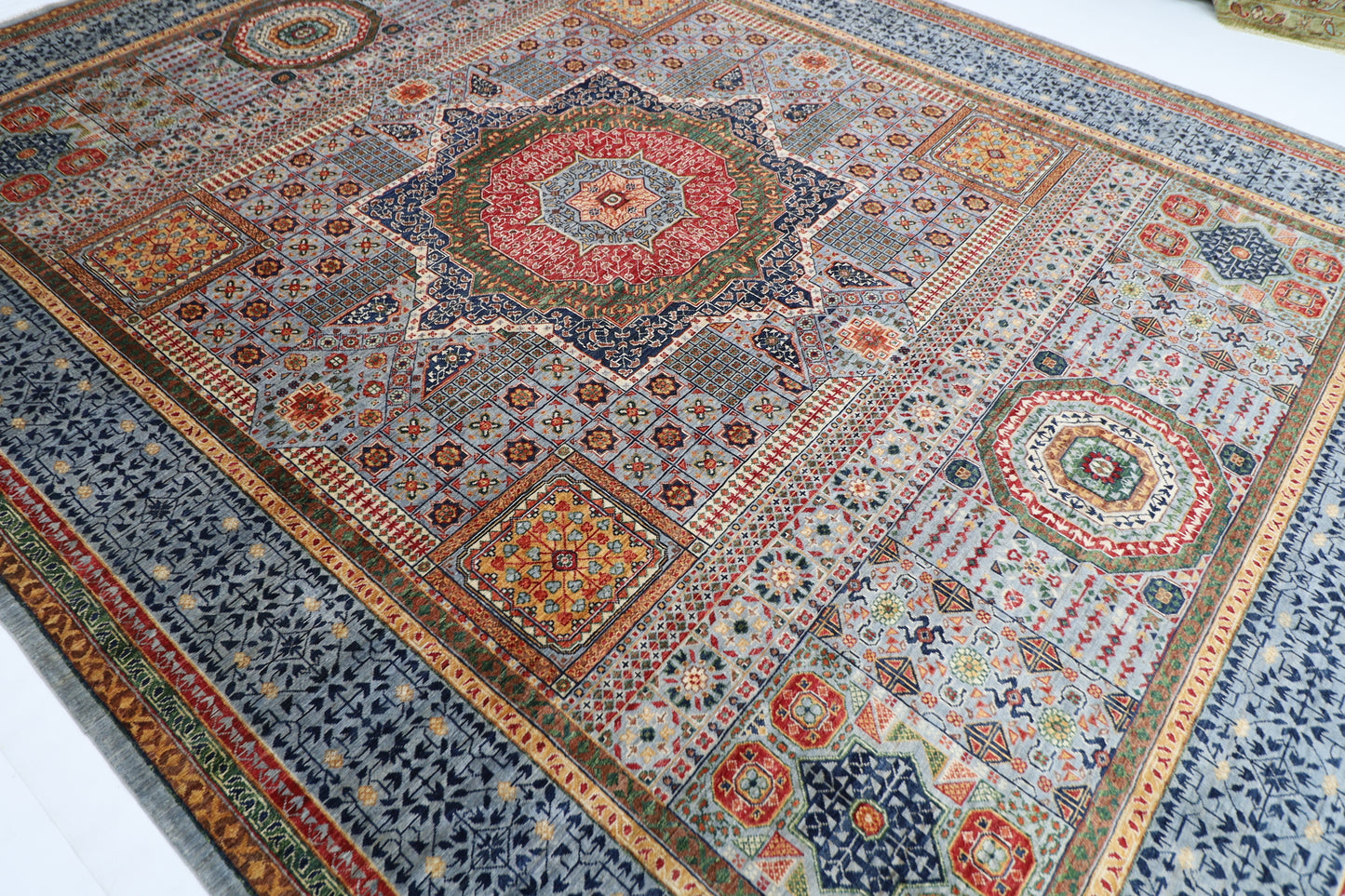 305 x 398 cm | Mamluk Afghan Tribal Hand Knotted Veg Dye Wool carpet