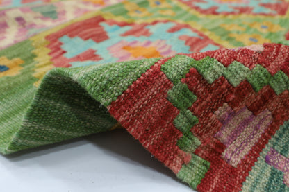 205 x 288 cm | Multicolor Wool Kilim Area Traditional Hand Woven Oriental Carpet