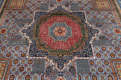 305 x 398 cm | Mamluk Afghan Tribal Hand Knotted Veg Dye Wool carpet