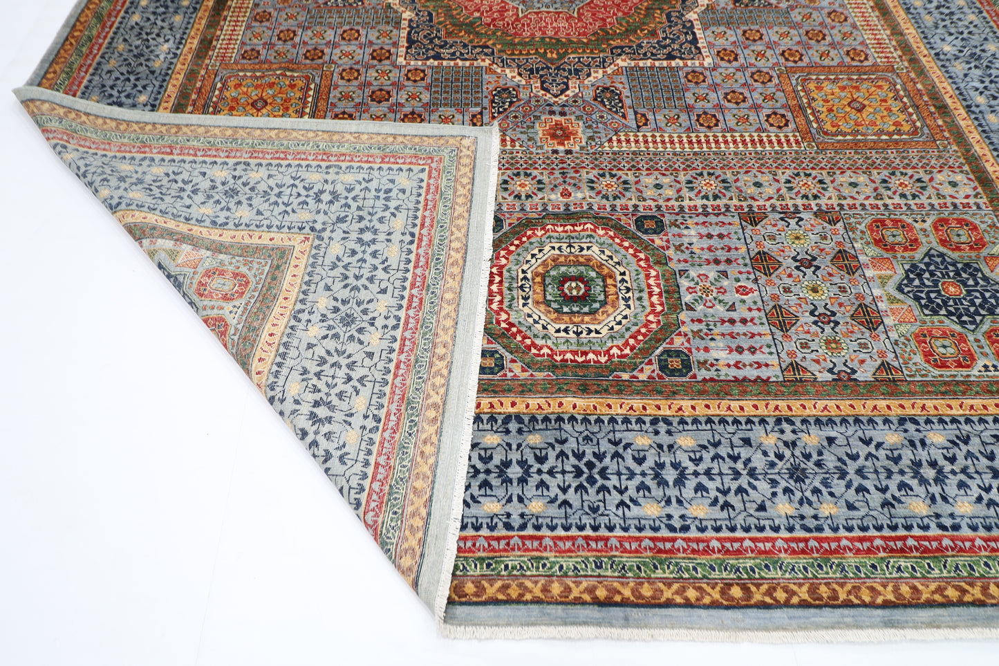 305 x 398 cm | Mamluk Afghan Tribal Hand Knotted Veg Dye Wool carpet