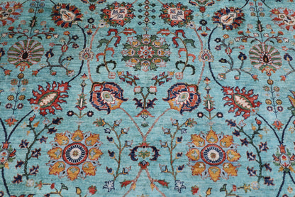 305 x 410 cm | Sultani Turquoise Afghan Tribal Hand Knotted Veg Dye Wool carpet