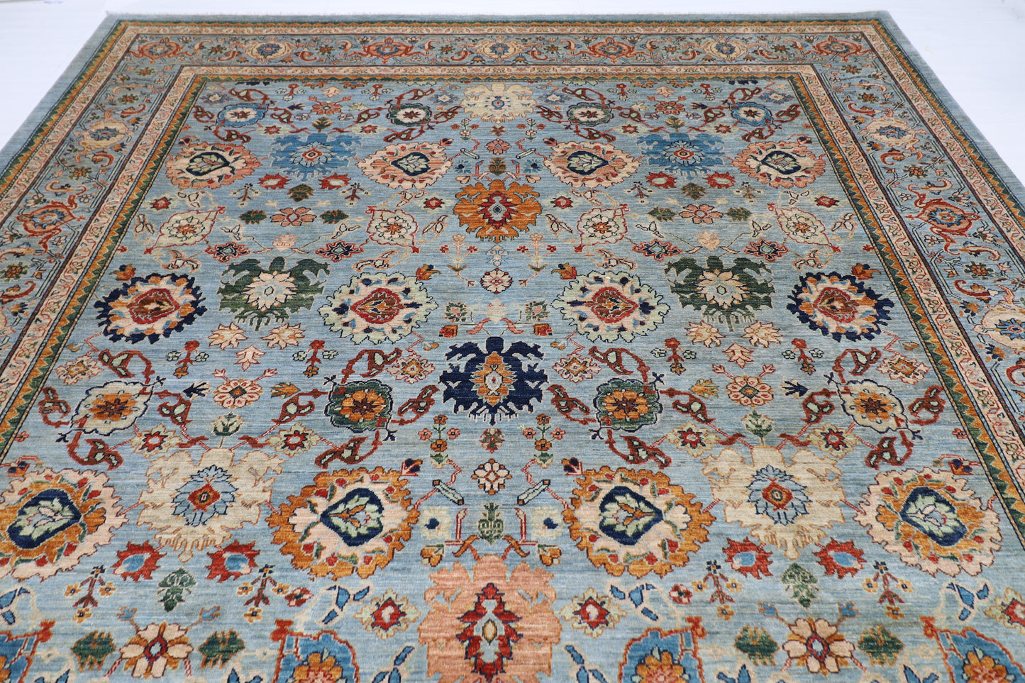 304 x 418 cm | Oriental Bidjar Blue Area Rug Afghan Hand Knotted Veg Dye Wool carpet