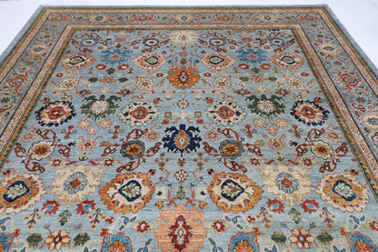304 x 418 cm | Oriental Bidjar Blue Area Rug Afghan Hand Knotted Veg Dye Wool carpet