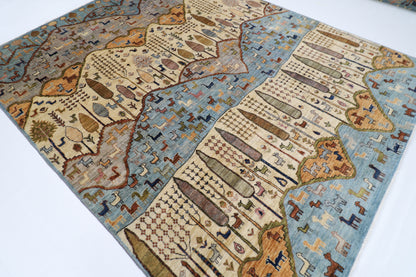 248 x 310 cm | Oriental Tree of life Area Rug Afghan Hand Knotted Veg Dye Wool carpet