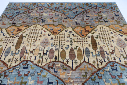 248 x 310 cm | Oriental Tree of life Area Rug Afghan Hand Knotted Veg Dye Wool carpet