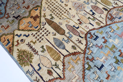 248 x 310 cm | Oriental Tree of life Area Rug Afghan Hand Knotted Veg Dye Wool carpet