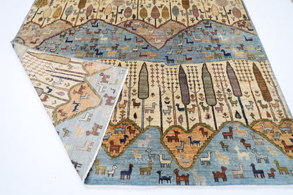 248 x 310 cm | Oriental Tree of life Area Rug Afghan Hand Knotted Veg Dye Wool carpet