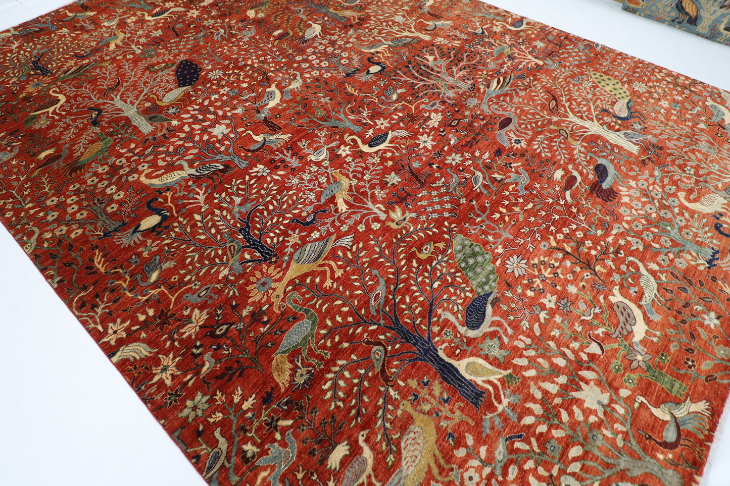 307 x 422 cm | Oriental Birds Large Area Rug Afghan Hand Knotted Veg Dye Wool carpet