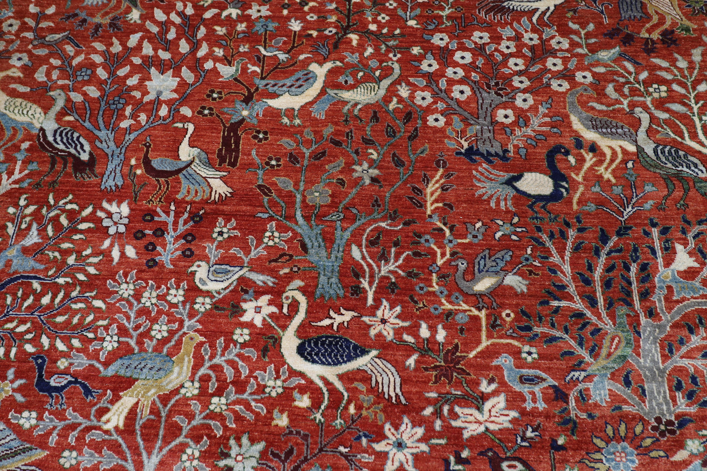 307 x 422 cm | Oriental Birds Large Area Rug Afghan Hand Knotted Veg Dye Wool carpet