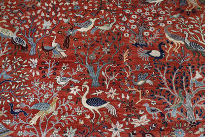 307 x 422 cm | Oriental Birds Large Area Rug Afghan Hand Knotted Veg Dye Wool carpet
