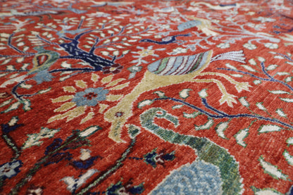 307 x 422 cm | Oriental Birds Large Area Rug Afghan Hand Knotted Veg Dye Wool carpet