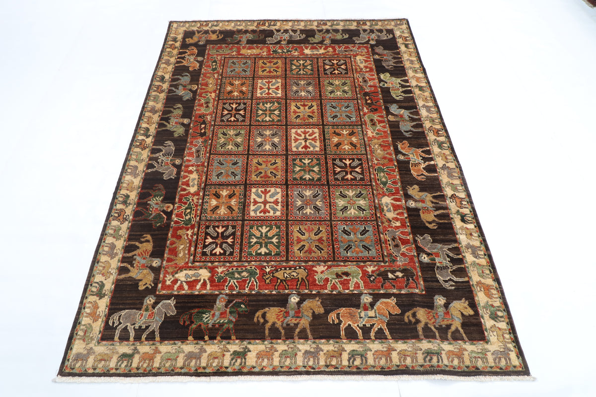 245 × 301 سم | سجادة أفغانية بتصميم كايروس منسوجة يدوياً من صوف مصبوغ طبيعياً