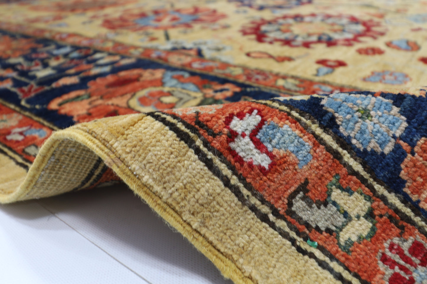 304 x 418 cm | Mustard Bidjar Afghan Tribal Hand Knotted Veg Dye Wool carpet
