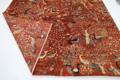 307 x 422 cm | Oriental Birds Large Area Rug Afghan Hand Knotted Veg Dye Wool carpet