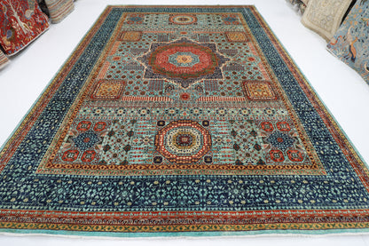 295 x 397 cm | Oriental Mamluk Large Area Rug Afghan Hand Knotted Veg Dye Wool carpet