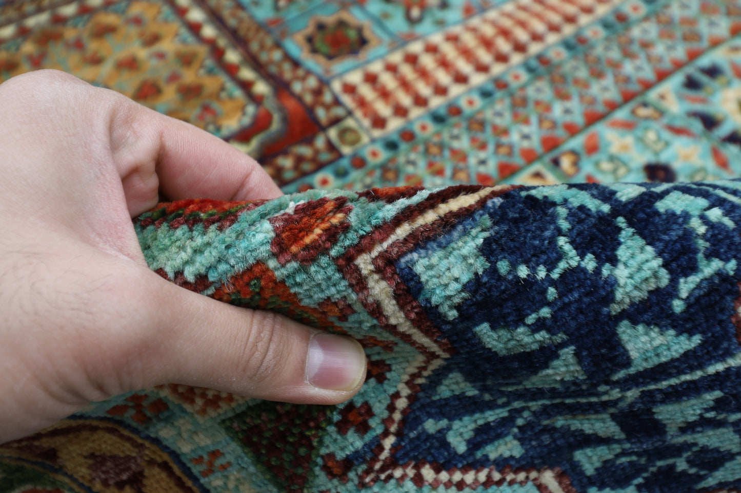 295 x 397 cm | Oriental Mamluk Large Area Rug Afghan Hand Knotted Veg Dye Wool carpet
