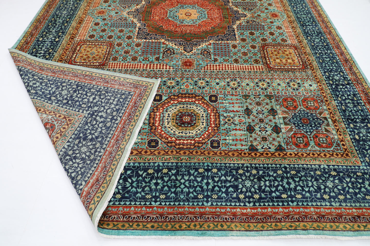 295 x 397 cm | Oriental Mamluk Large Area Rug Afghan Hand Knotted Veg Dye Wool carpet