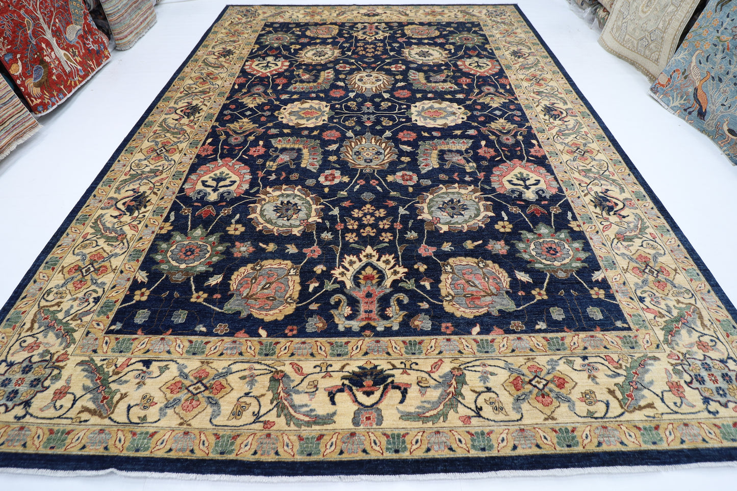 311 x 423 cm | Oriental Large Floral Area Rug Afghan Hand Knotted Veg Dye Wool carpet