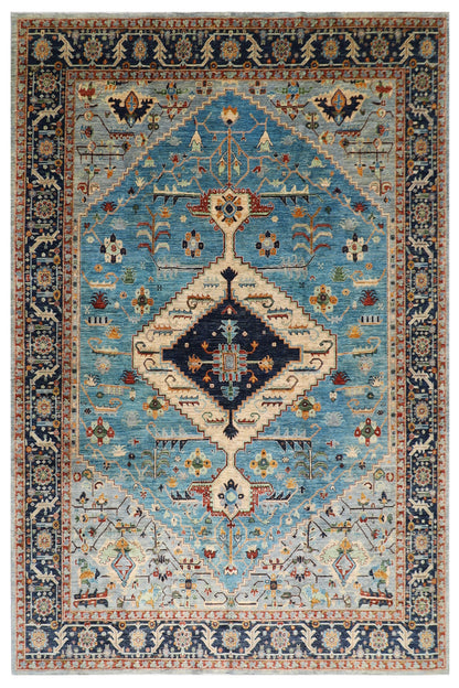 277 x 363 cm | Serapi Afghan Tribal Hand Knotted Veg Dye Wool carpet