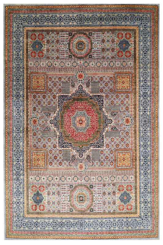 305 x 398 cm | Mamluk Afghan Tribal Hand Knotted Veg Dye Wool carpet