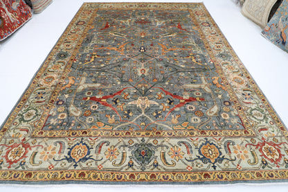 274 x 368 cm | Oriental Bidjar Gray Area Rug Afghan Hand Knotted Veg Dye Wool carpet