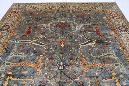 274 x 368 cm | Oriental Bidjar Gray Area Rug Afghan Hand Knotted Veg Dye Wool carpet
