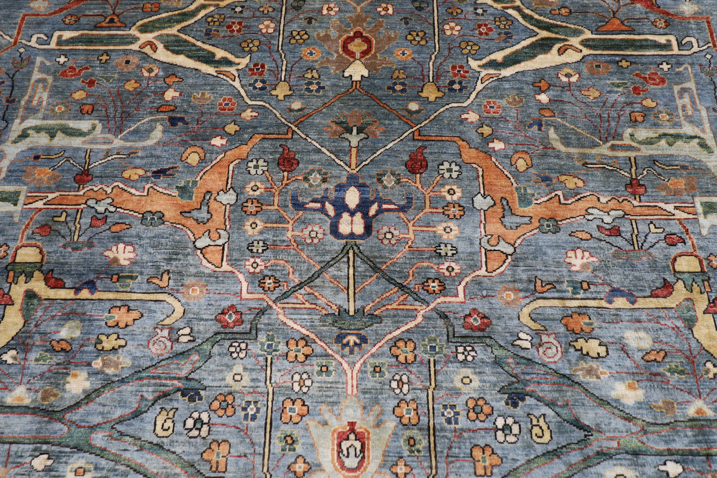 274 x 368 cm | Oriental Bidjar Gray Area Rug Afghan Hand Knotted Veg Dye Wool carpet