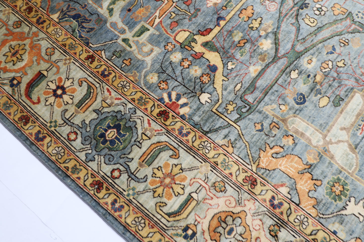 274 x 368 cm | Oriental Bidjar Gray Area Rug Afghan Hand Knotted Veg Dye Wool carpet