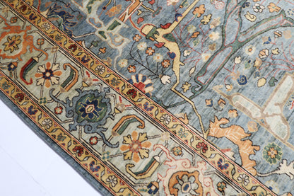 274 x 368 cm | Oriental Bidjar Gray Area Rug Afghan Hand Knotted Veg Dye Wool carpet