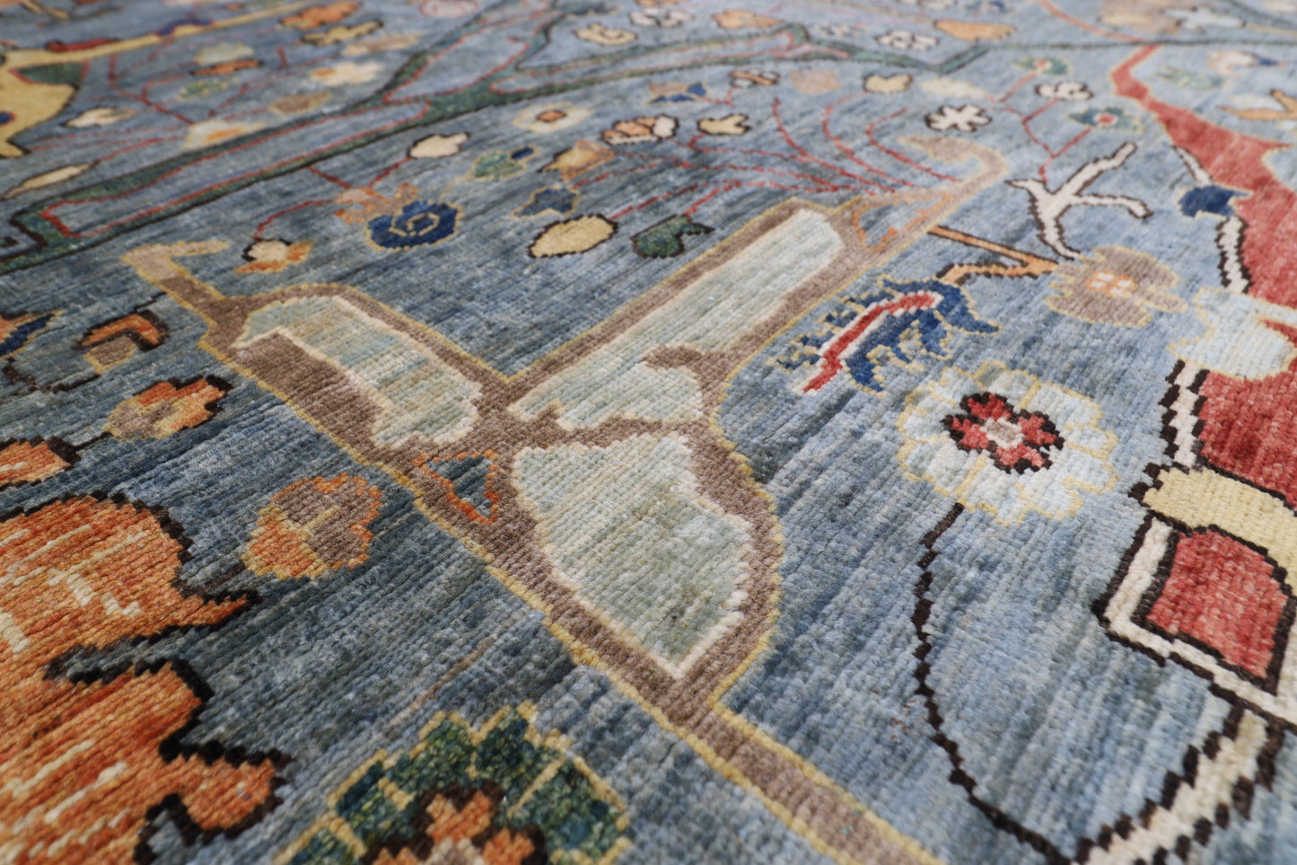 274 x 368 cm | Oriental Bidjar Gray Area Rug Afghan Hand Knotted Veg Dye Wool carpet